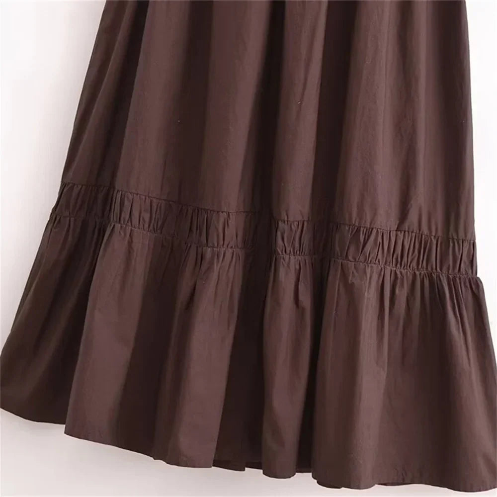 Vivienne | Figurformendes Popeline-Teilungs Kleid