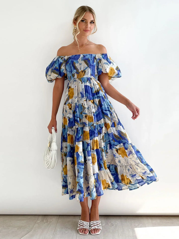 Celeste Off-Shoulder Maxikleid