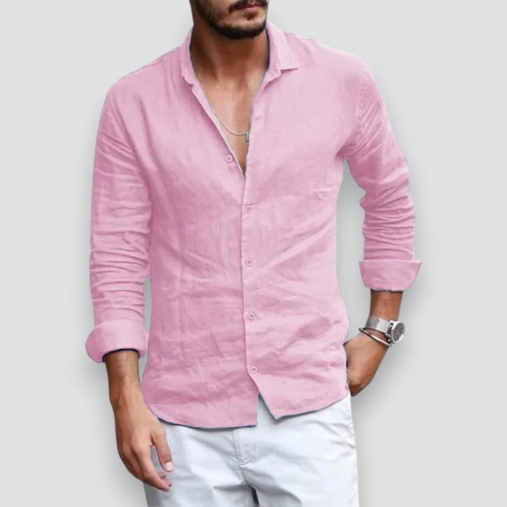 Per Breathable Linen Shirt for Summer