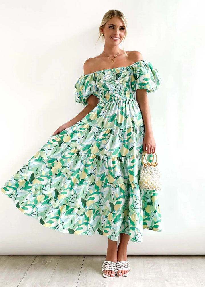 Celeste Off-Shoulder Maxikleid
