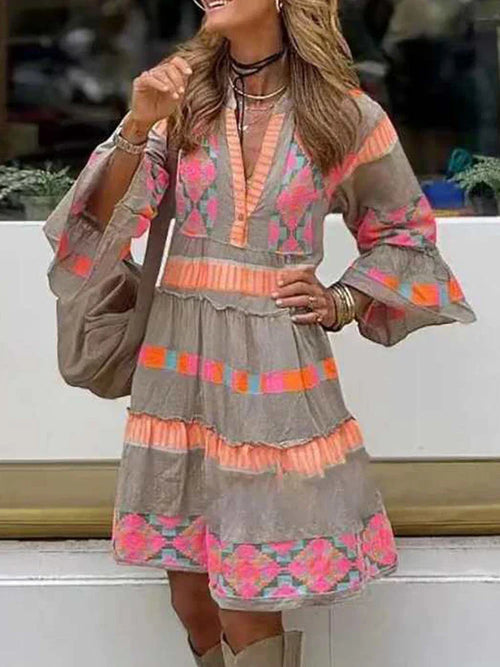 Aurora | A-Linien-Strandkleid mit V-Ausschnitt