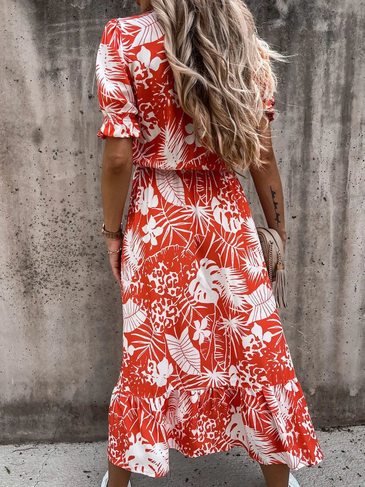 Naila - Elegantes Blumenmuster Kleid