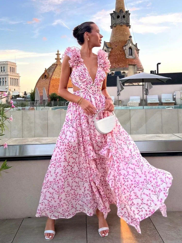 Lexi Backless Ruched Maxi Dress