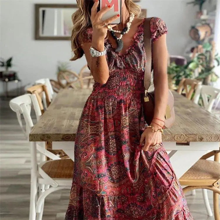 Zara | Retro Blumen Swing Kleid