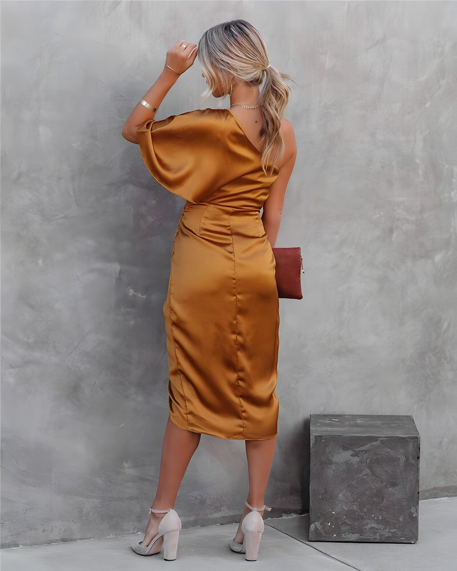 Gabriela Refined Stretch Midi Dress for Festive Occasions