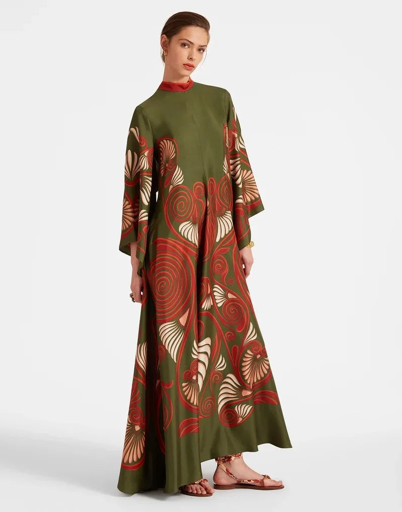 Sculpted Elegance™ Geblümtes Maxikleid