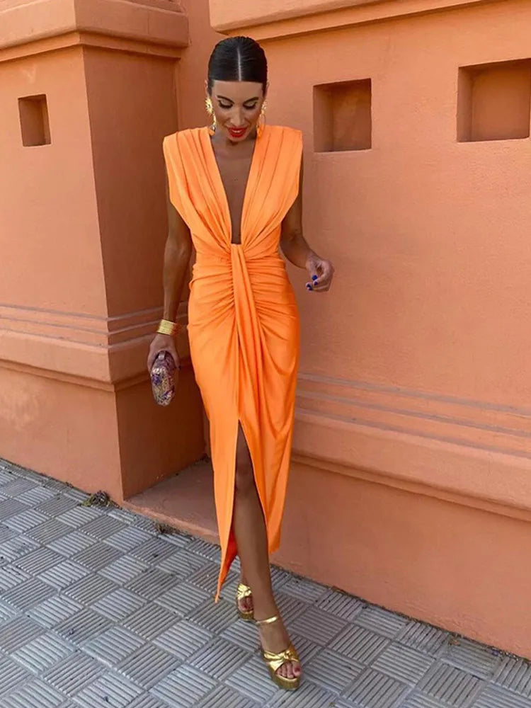 SERENA | Midikleid mit Cut-Out-Details