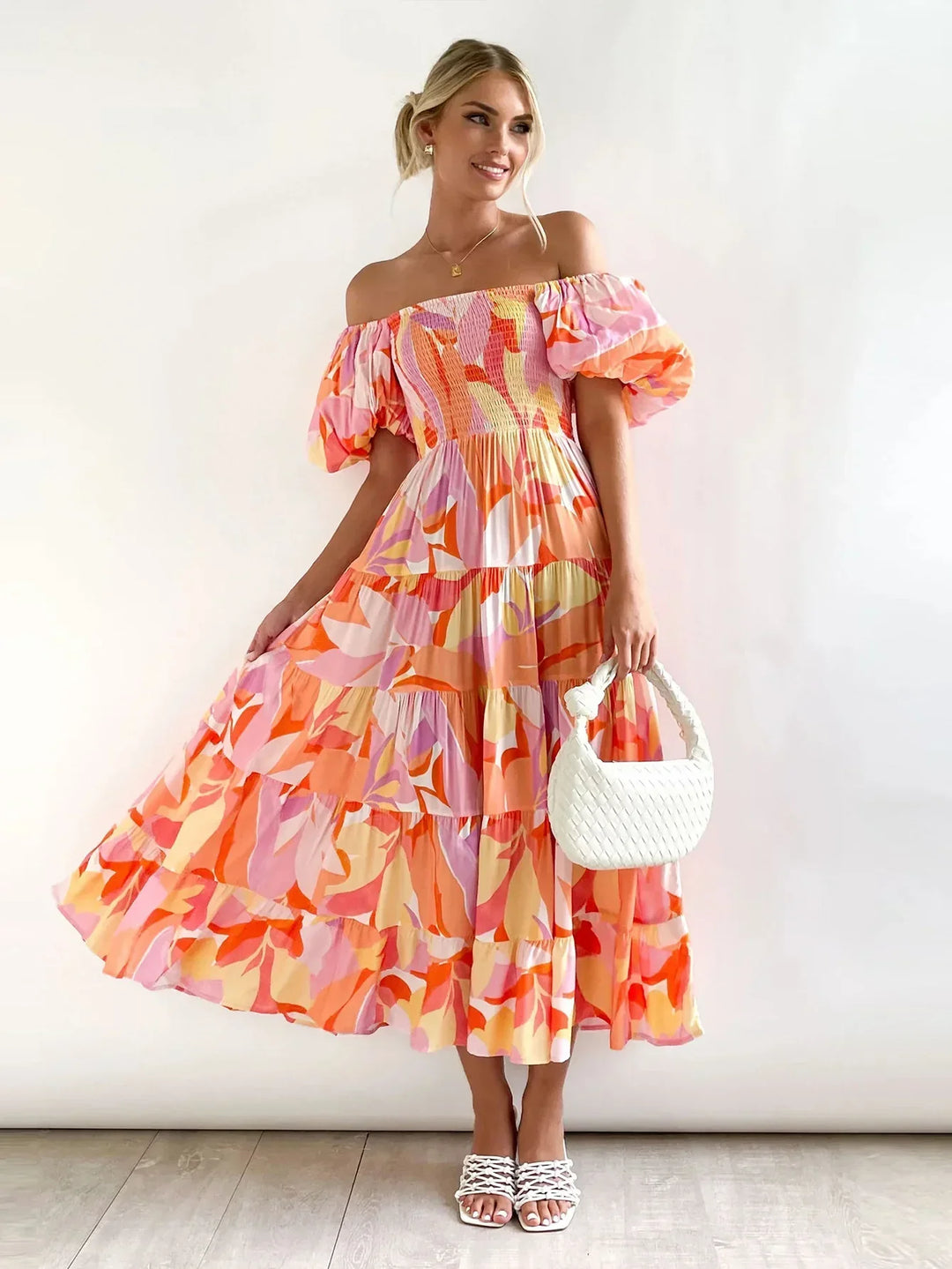 Celeste Off-Shoulder Maxikleid