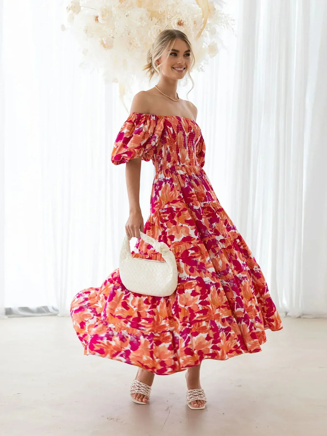 Celeste Off-Shoulder Maxikleid