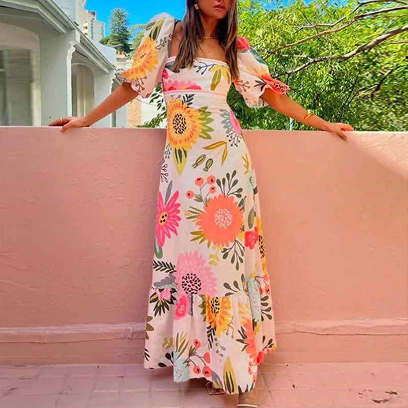 Elara Falten Maxikleid