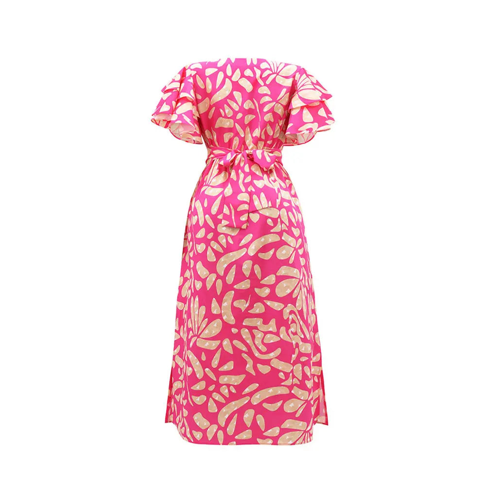 Celestia™ Vintage Rüschen Maxikleid