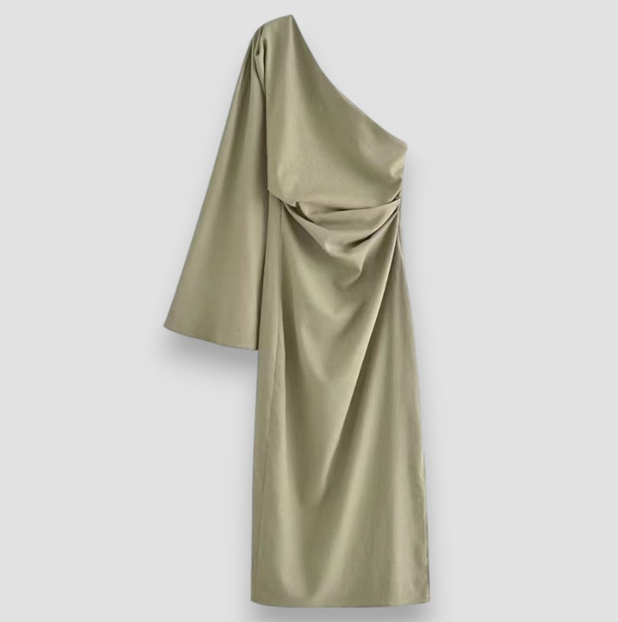 Zara One-Shoulder Maxi Dress