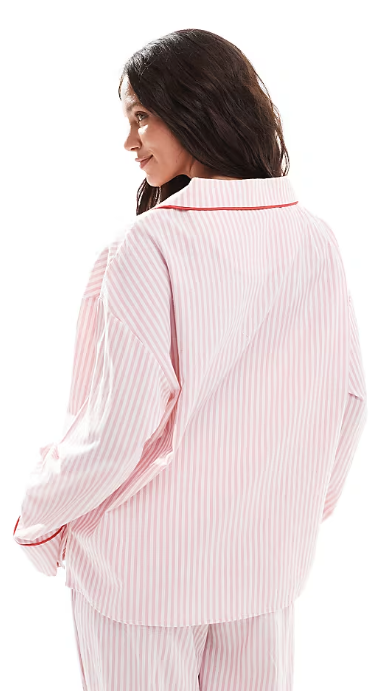 Valentina | Rosa Herzchen-Pyjama-Set