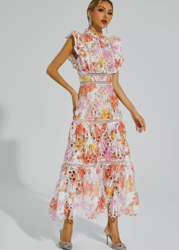 Melody – Ärmelloses Maxikleid mit Aussparungen