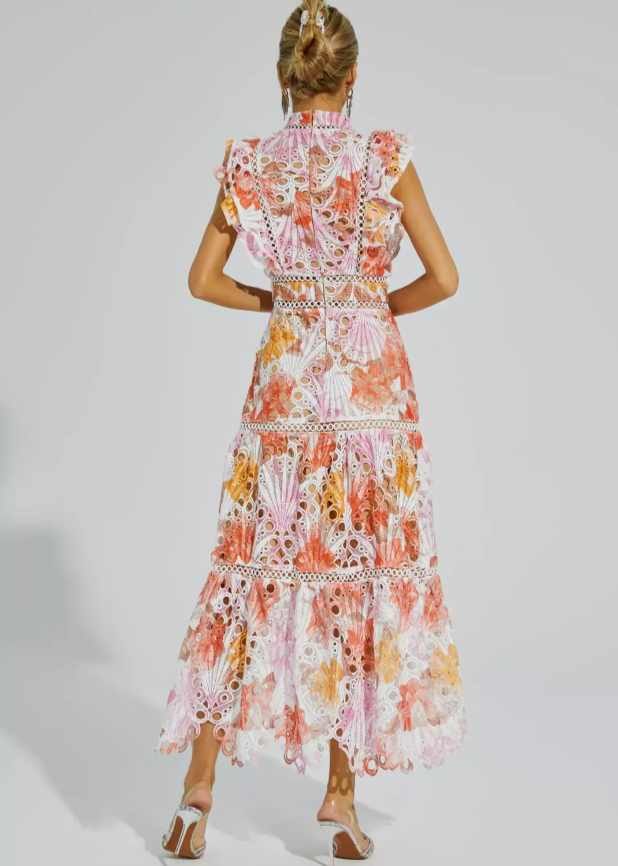 Melody – Ärmelloses Maxikleid mit Aussparungen