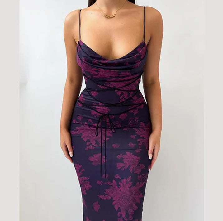 Fiorella™ | Maxikleid mit Raffungen und Schlitz