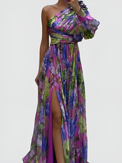 Lilac One-Shoulder Dress