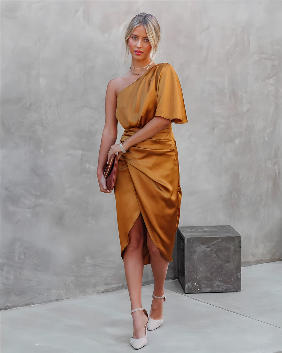 Gabriela Refined Stretch Midi Dress for Festive Occasions