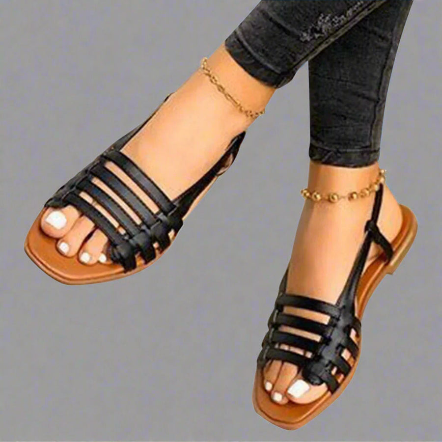 Leya Comfort Strappy Open-Toe Adjustable-Strap Sandals