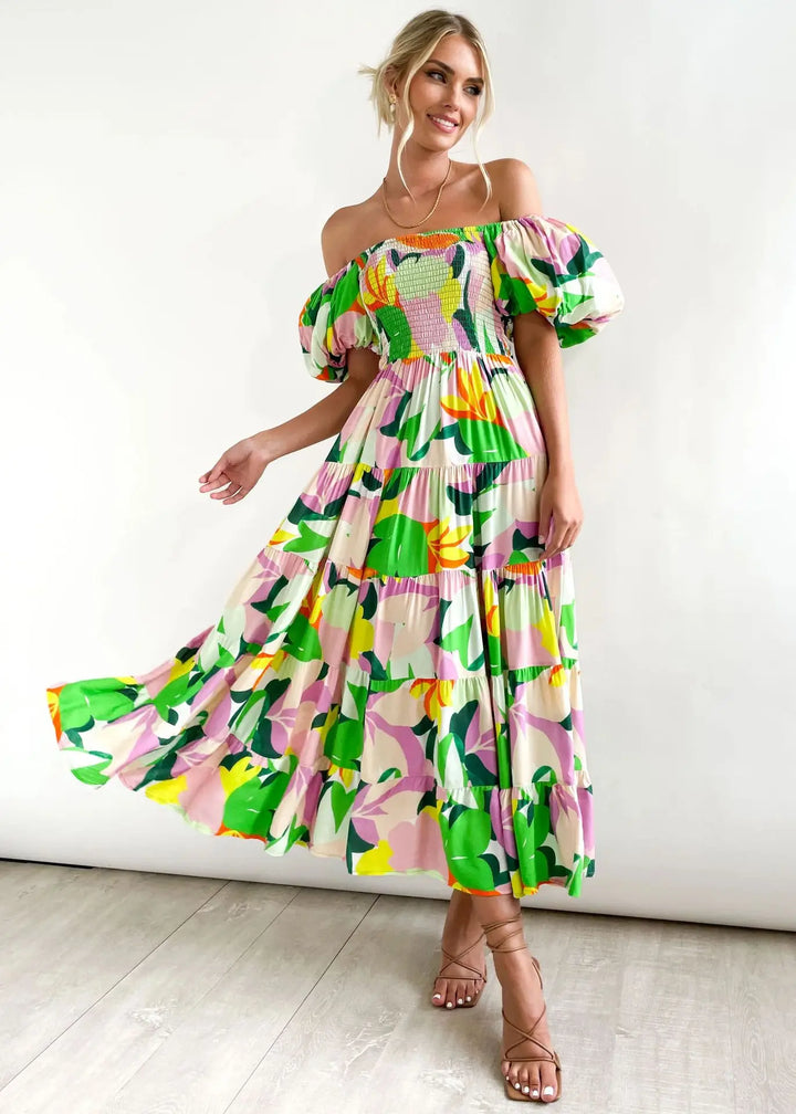 Celeste Off-Shoulder Maxikleid