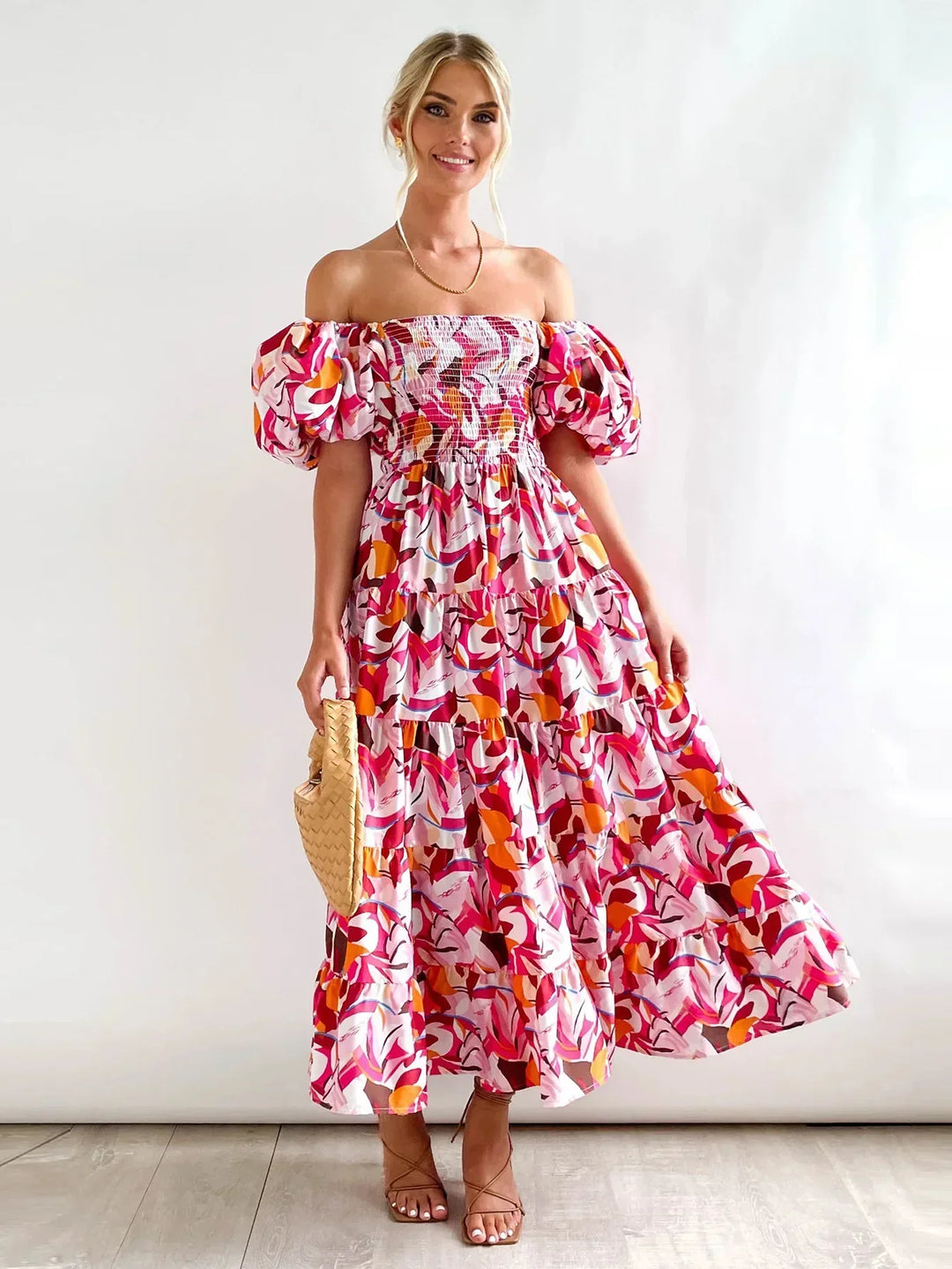 Celeste Off-Shoulder Maxikleid
