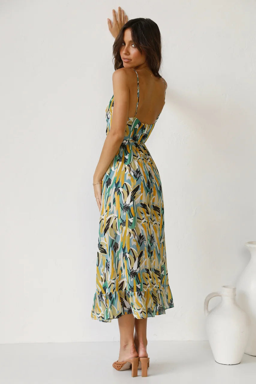 Sophia | Farbenfrohes Midikleid