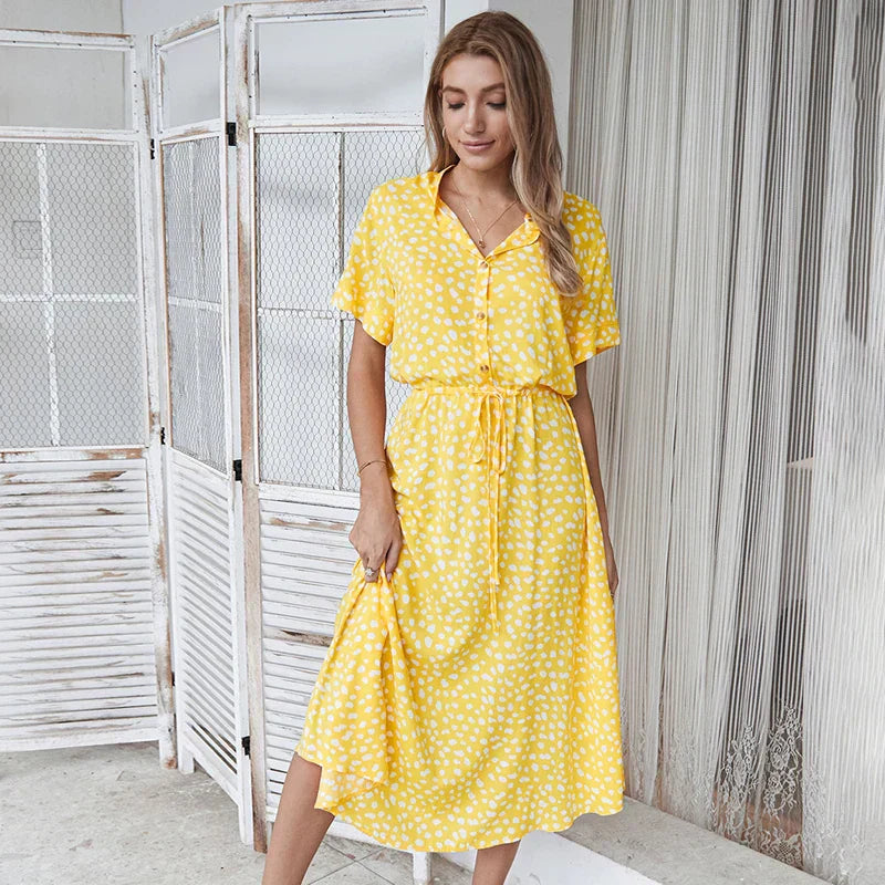 Florienne™ Vintage-Hemdkleid mit Taillengürtel