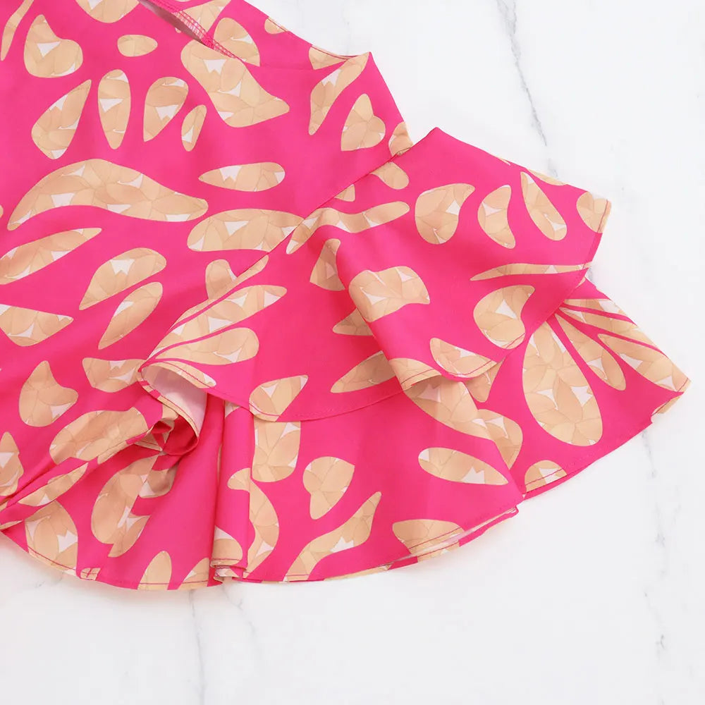 Celestia™ Vintage Rüschen Maxikleid