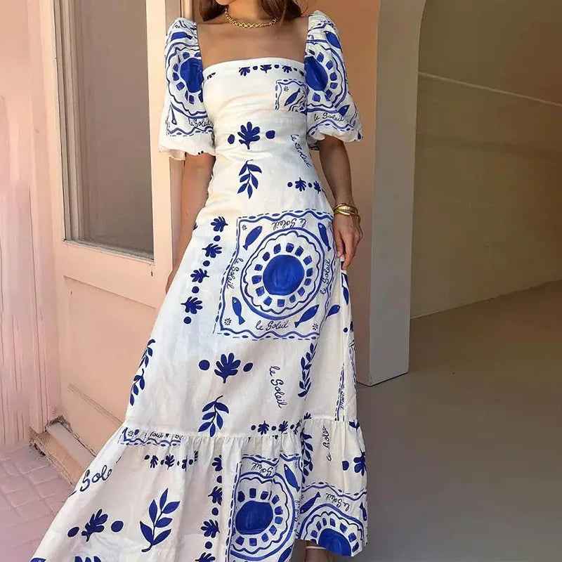 Elara Falten Maxikleid