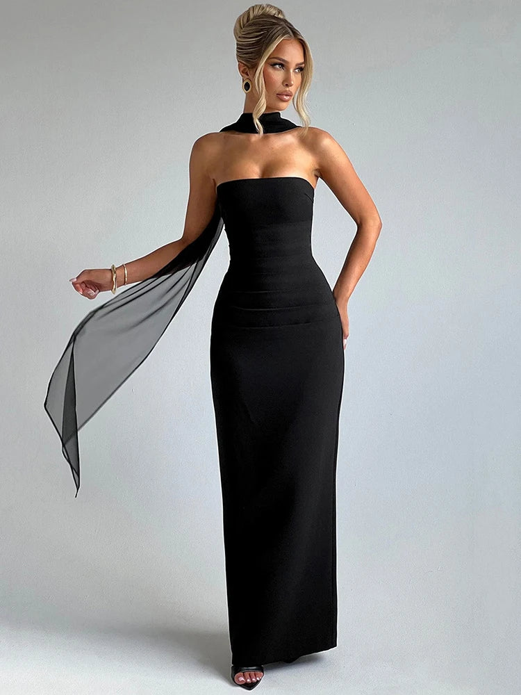 Camila | Trägerloses Maxikleid