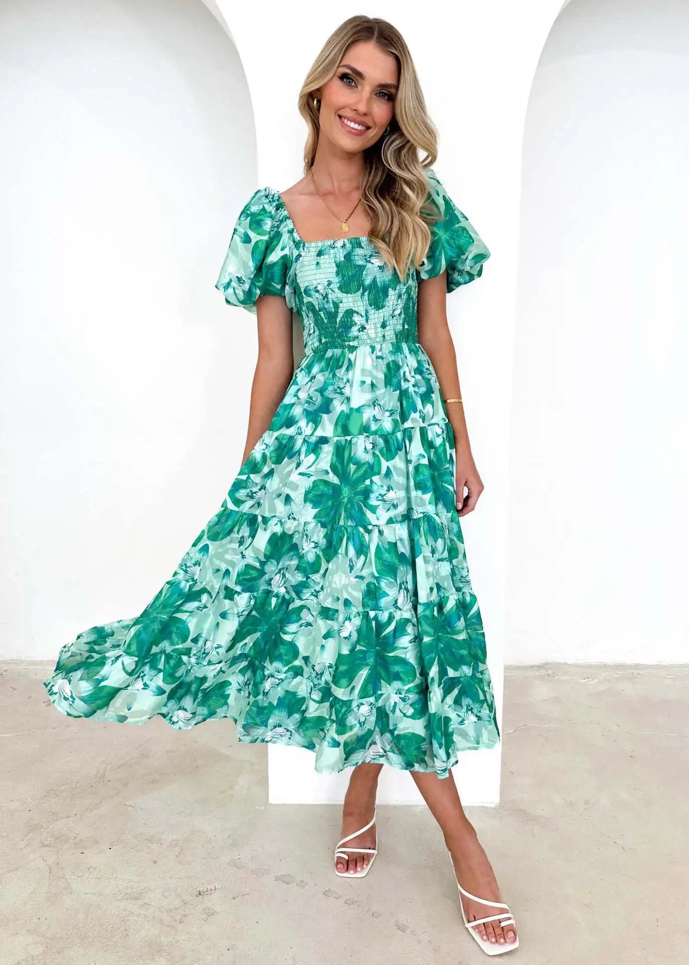 Celeste Off-Shoulder Maxikleid