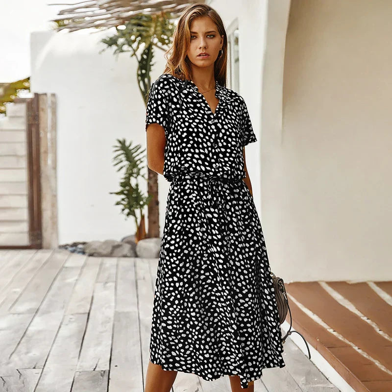 Florienne™ Vintage-Hemdkleid mit Taillengürtel