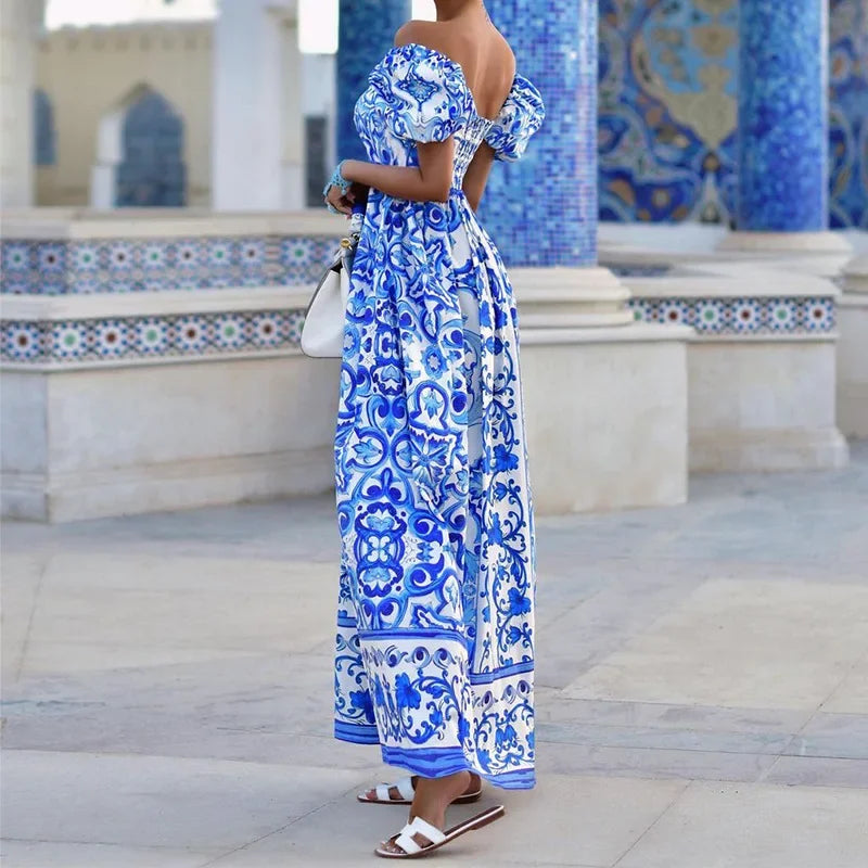 Isla Off-Shoulder Maxikleid
