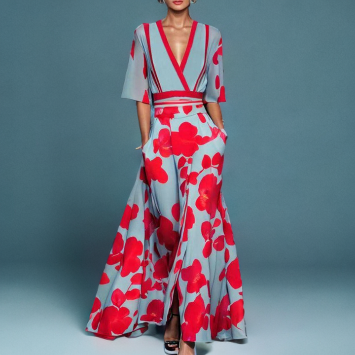 SELENE | Elegantes Kleid mit Blumenmuster