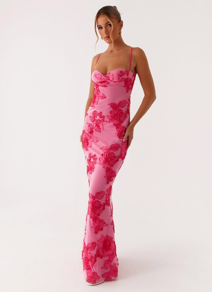 Soraya™ | Besticktes Maxikleid