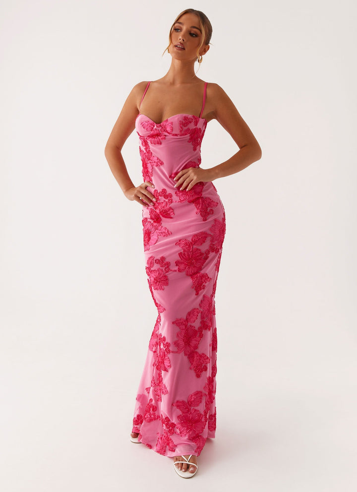 Soraya™ | Besticktes Maxikleid