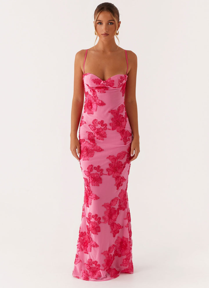 Soraya™ | Besticktes Maxikleid