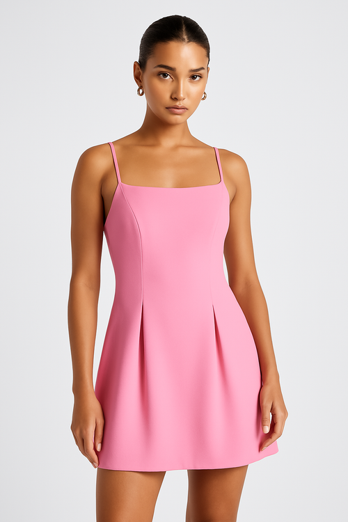 Amelina Pleated Mini Dress