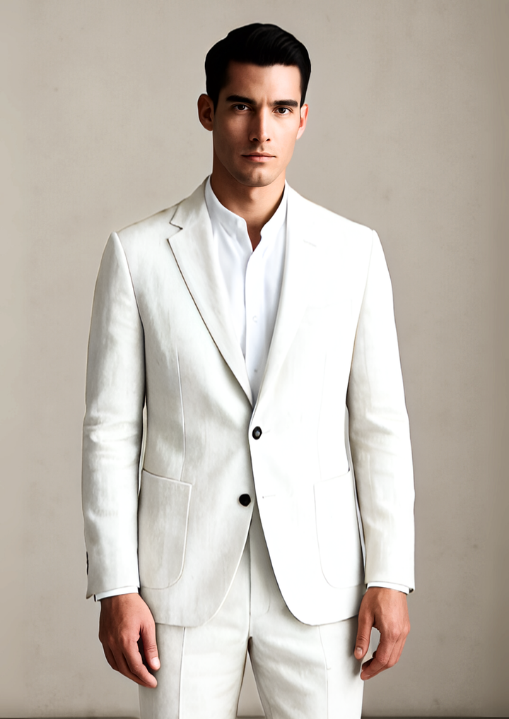 Zephyr Elegantes Leinen-Set für Herren - Beige