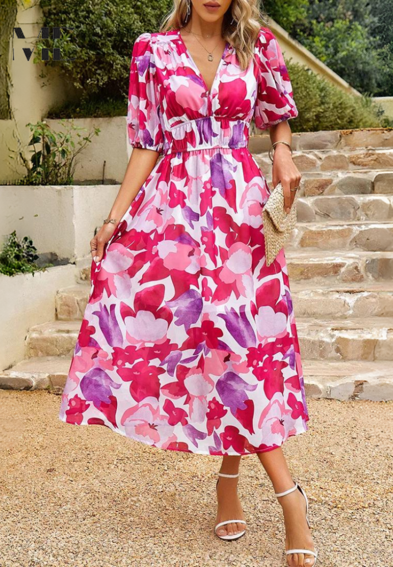 Danielle – Luxuriöses, zeitloses Midikleid (Fast ausverkauft)