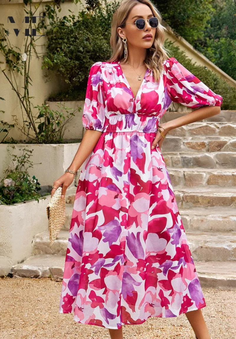 Danielle – Luxuriöses, zeitloses Midikleid (Fast ausverkauft)