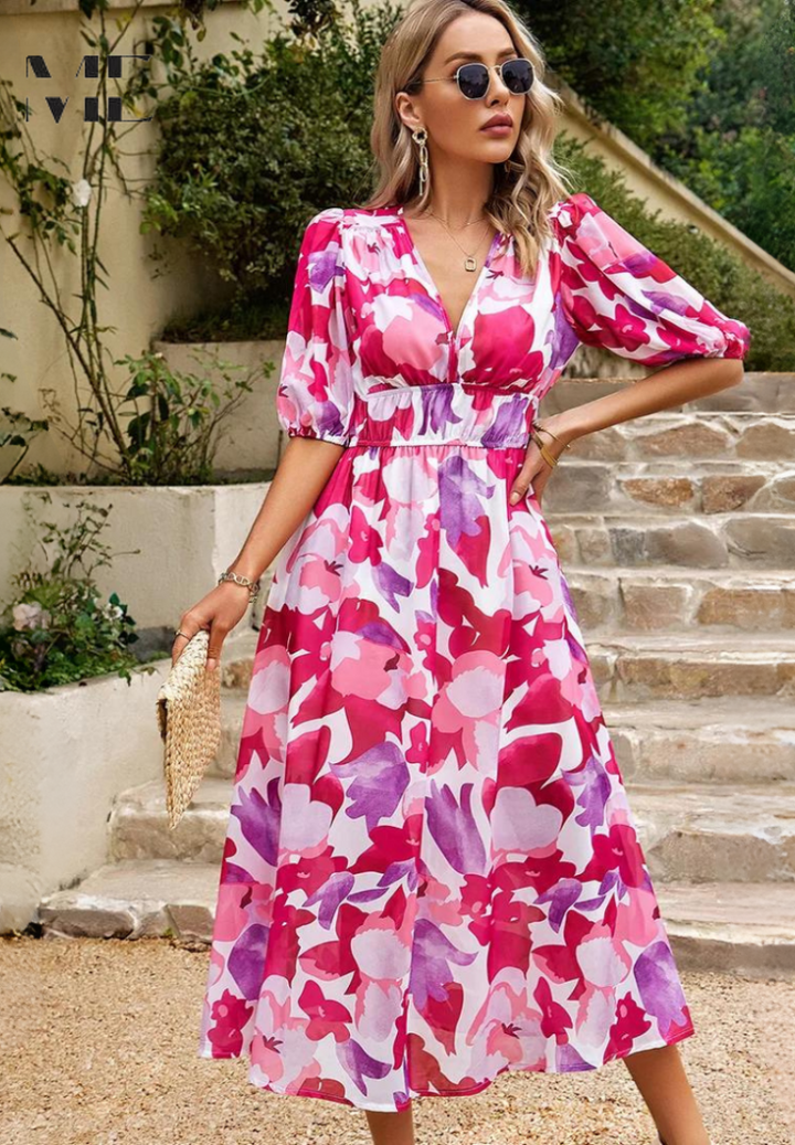 Danielle – Luxuriöses, zeitloses Midikleid (Fast ausverkauft)