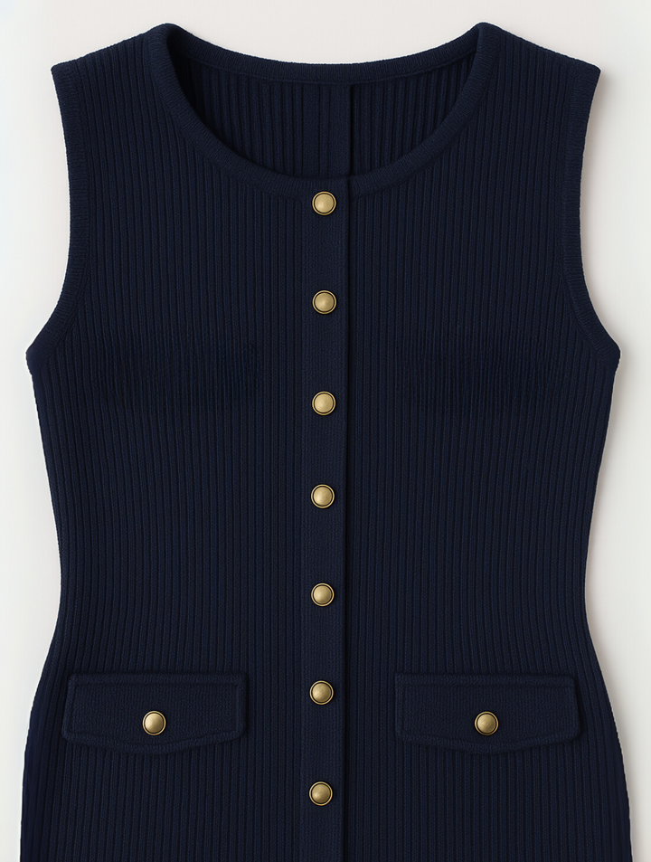 Lily™ | Strukturierter klassischer Midikleid