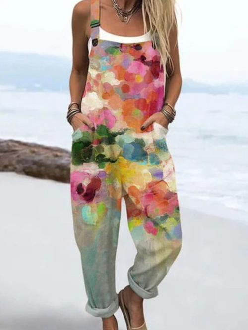 Beatrice Vintage Floral Cotton Jumpsuit