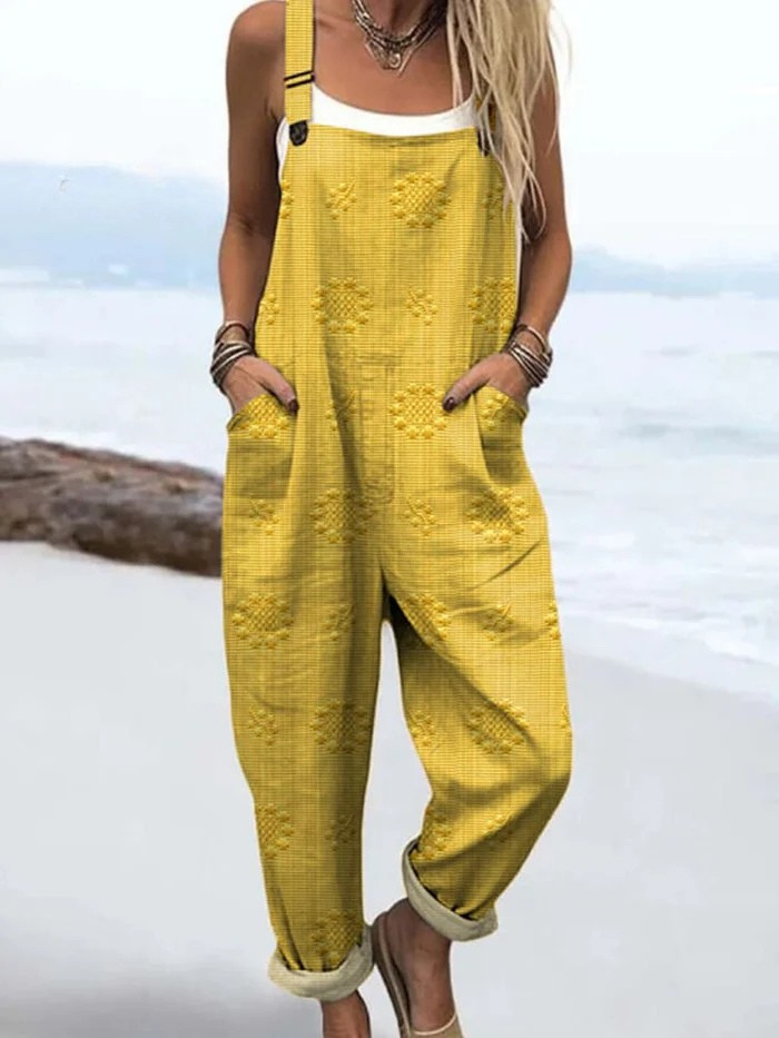 Petra Vintage Floral Cotton Jumpsuit