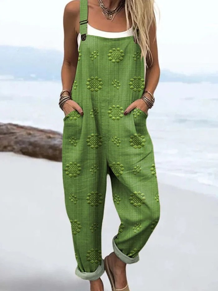 Petra Vintage Floral Cotton Jumpsuit