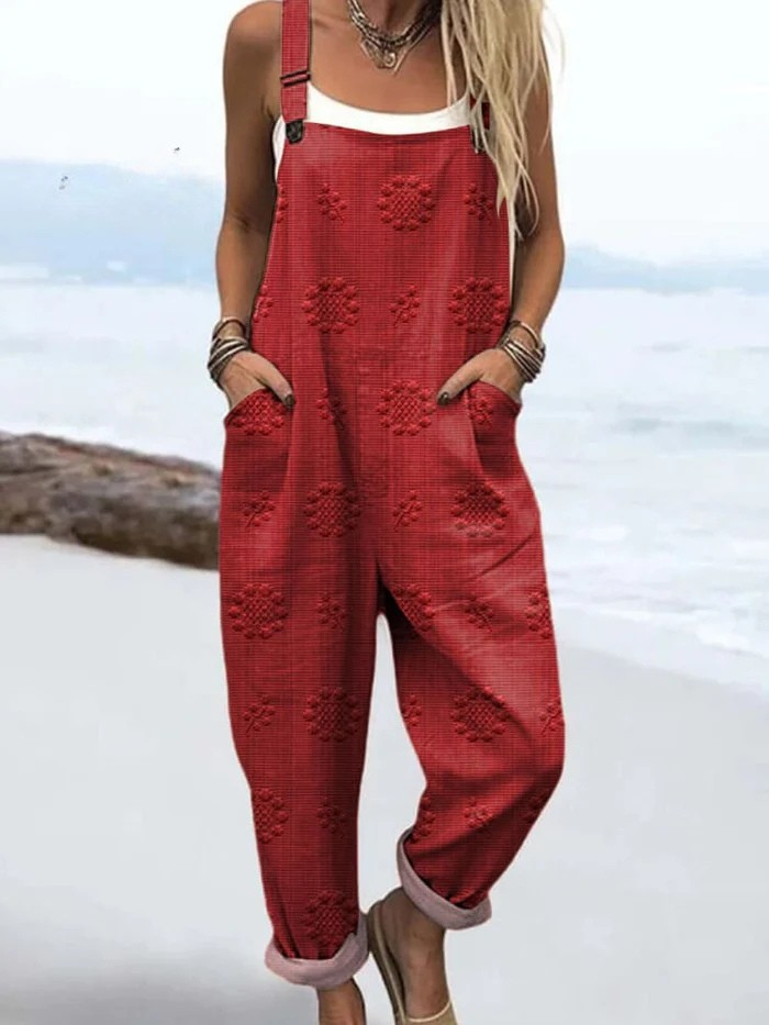 Petra Vintage Floral Cotton Jumpsuit