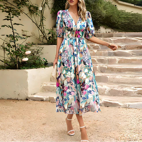 Leona Elegant Midi Dress