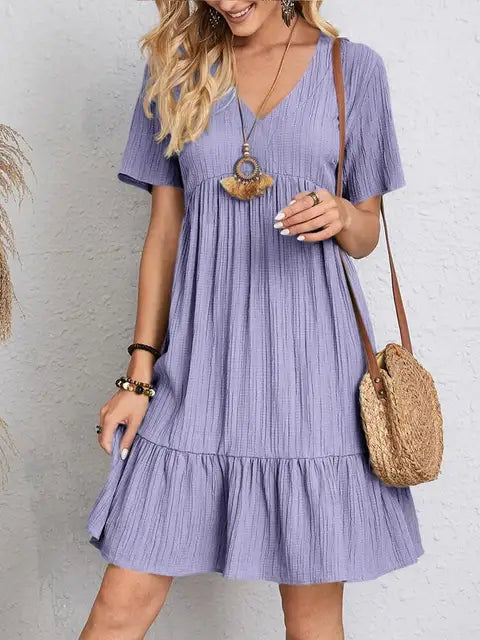 Lisa | Kleid mit V-Ausschnitt für Damen