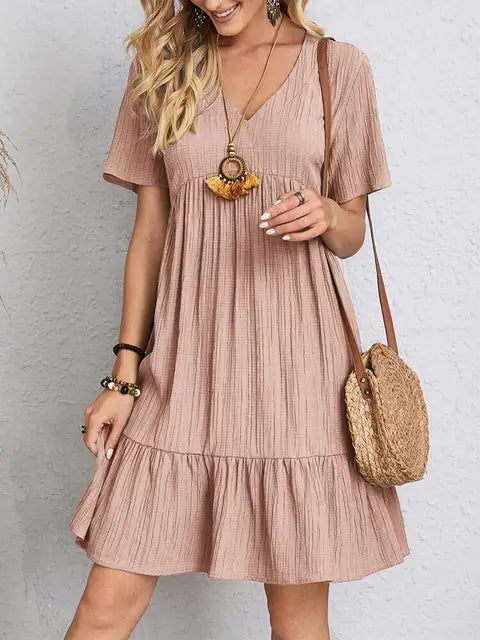 Lisa | Kleid mit V-Ausschnitt für Damen